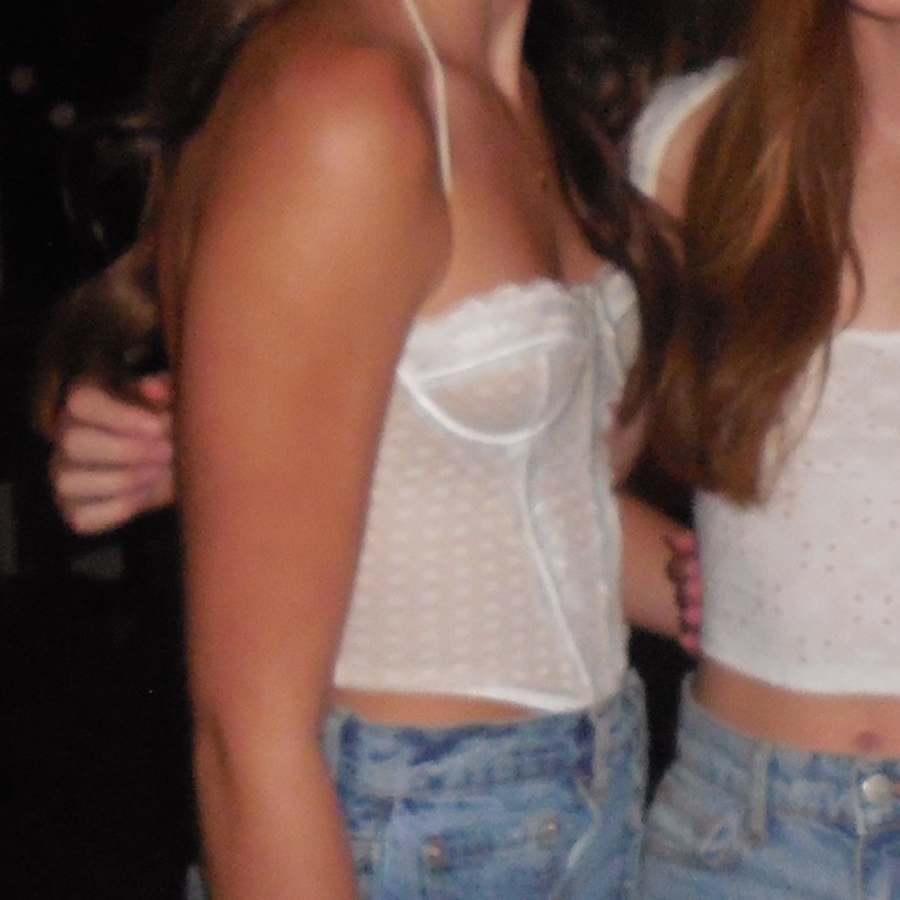 White corset top
